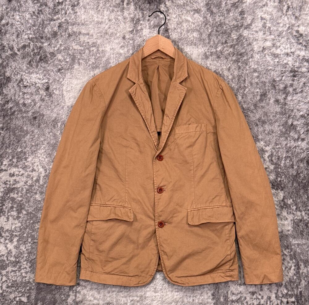 Alex Mill Blazer Small Mens Cotton Herringbone Twill Khaki Sport Coat Jacket